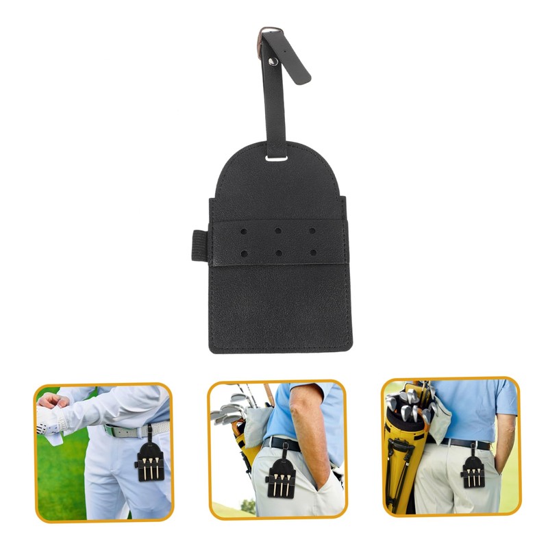 Kisangel Golfing Tee Organizer Tees Holder Golf Bag Tag Pu