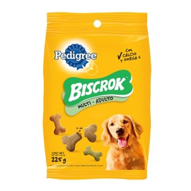 Pedigree - Snack para Perros Adultos Biscrock, Omega 3, Adicionado con Calcio, Sin Colorantes, Ideal para Entrenamiento, 225g