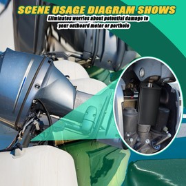 2 Pack Transom Savers for Outboard Motor, Universal Boat Motor Support and Trailering Motor Locks, Rubber Boat Motor Engine Support, Outboard Motor Support for Trailering, Boat Accessories