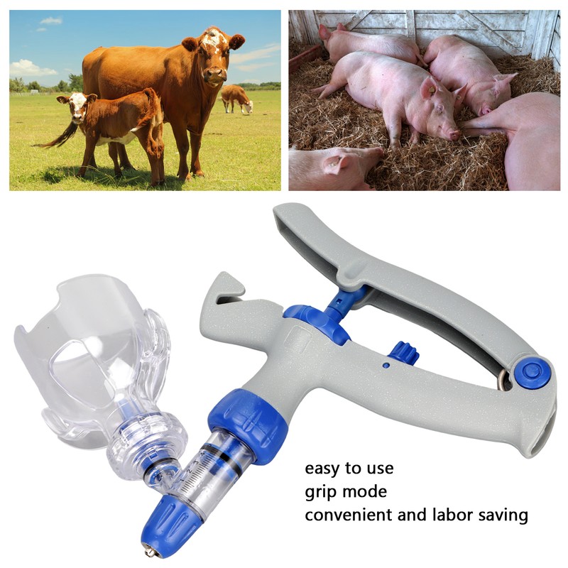 Livestock Syringe Injector 5ml Continuous Adjustable Accurate Animal Injector for