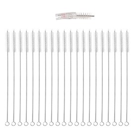 Straw Brush, Tube Brush, Baby Bottle Brush, Ultra Fine Type, Nylon, 6.9 inches (175 mm), Stainless Steel, Freely Bendable, Reusable, Drinking Straws, Dedicated for Hoses, Crevice Brush, Water Bottle