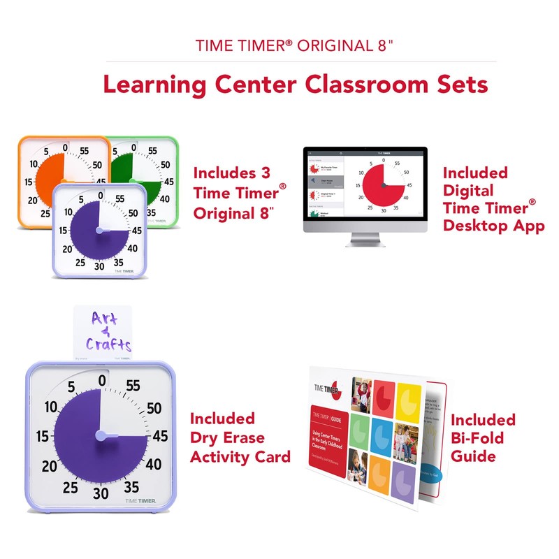 Time Timer 8 Inch Learning Center Classroom Set — 60