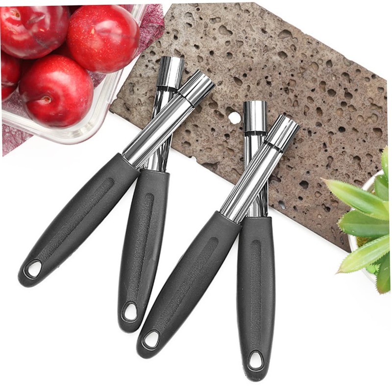 Ciieeo 6pcs Stainless Steel Fruit Corer with Plastic Handle Kernel