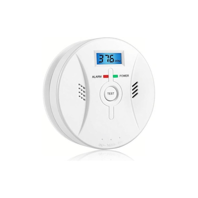 Advanced Carbon Monoxide Detector with LCD Display for Room &