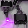 E Support 12V 20A AMP Purple LED Light Rocker Toggle