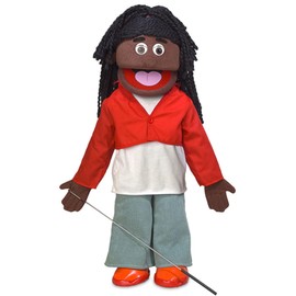 Sierra, Black Girl, Full Body, Ventriloquist Style Puppet, 65cm