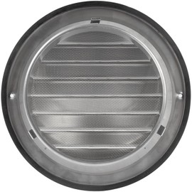 6" Inch Stainless Steel Universal Louvered Vent Cover - Wall Mountable Louvered Duct Termination - Rubber Gasket Seal - Steel Wire Screen - Air Intake and Exhaust Soffit Vent
