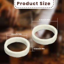 6 Pcs Felt Washer Replacement Compatible with Breville Espresso Machine Grinders, Round Soft Felt Washer Part Models Include BES870, BES878, BES880, BES980, BCG820