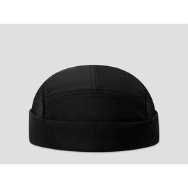 Summer Breathable Brimless Cap Beanie Hat Mesh Caps Sailor Watch Cap Quick Dry Hats skullcaps (AU, Alpha, One Size, Black)