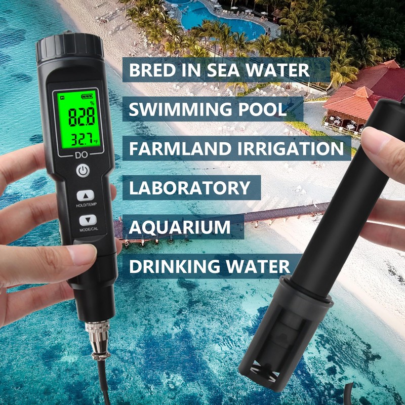 Rowyet Dissolved Oxygen Meter with ATC,Portable Dissolved Oxygen Test Kit