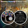 Delicate 16 Year Sobriety Coin - Recovery Butterfly Tree of
