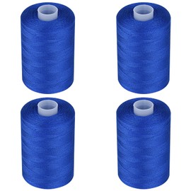 Simthread Hilo de coser multiusos, 4 carretes cada uno de 1000 yardas de hilos de poliéster para máquina de coser, suministros de máquina de coser para principiantes, costura a mano, acolchado, Serger
