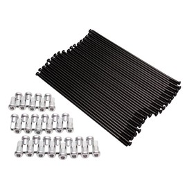 Tusk Motorcycle Spoke Kit - Front 21" Black Spoke/Silver Nipple For Husqvarna FX 350 Heritage 2023