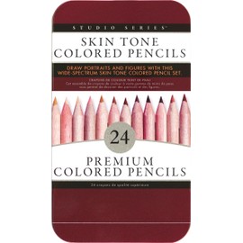 Skin Tone Colored Pencils (24 soft core, high pigment pencils for skin tones and faces)