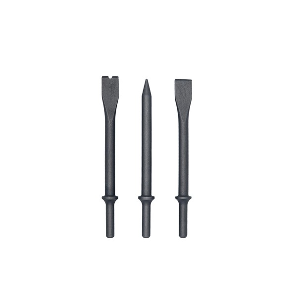 VCT 3pc Extra Long 7" Inch Air Chisel Set, Flat,