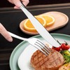 Utiao Set of 12 Stainless Steel Dinner Knives, Kitchen Table