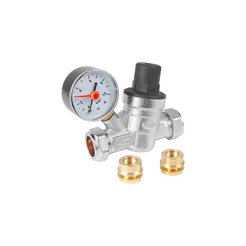 PRESSURE REDUCING VALVE C/W GAUGE 15MM / 22MM