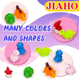 9 Pcs Dinosaur Mochi Squishy Toys, Kawaii Squishies, Party Favors for Kids, Squishy Dinosaur Sensory Toys, Mini Stress Ball Fidget Toys Bulk for Kids Prizes, Easter Basket Stuffers, Birthday