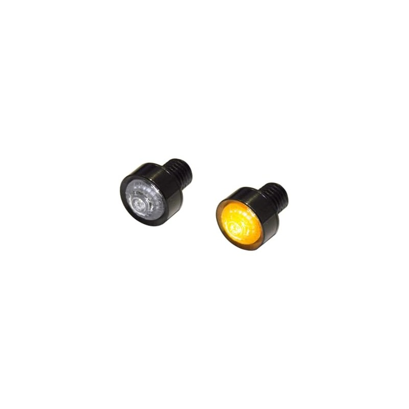 LED indicator MONO, clear lens, black, E-mark