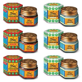Red Tig-er Balm Ointment and White Tig-er Balm Ointment Combo Pack, 21ml Each, 3 Pack of Each