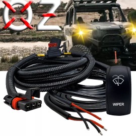 OZ-USA Wiper Washer On/Off/On Rocker Switch Pulse Power Busbar Plug Wire Harness RZR XP