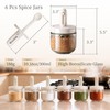 ShanSon 6-Piece Glass Spice Jars with Adjustable Spoon, 10.16oz /300ml