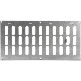 Repa Market 16" x 8" Inch (Outer Dimensions) Galvanized Adjustable Air Vent Cover - Galvanized Steel HVAC Air Vent Register - Heating, Cooling Toe Kick Vent Cover - Wall, Ceiling Intake Air Grille