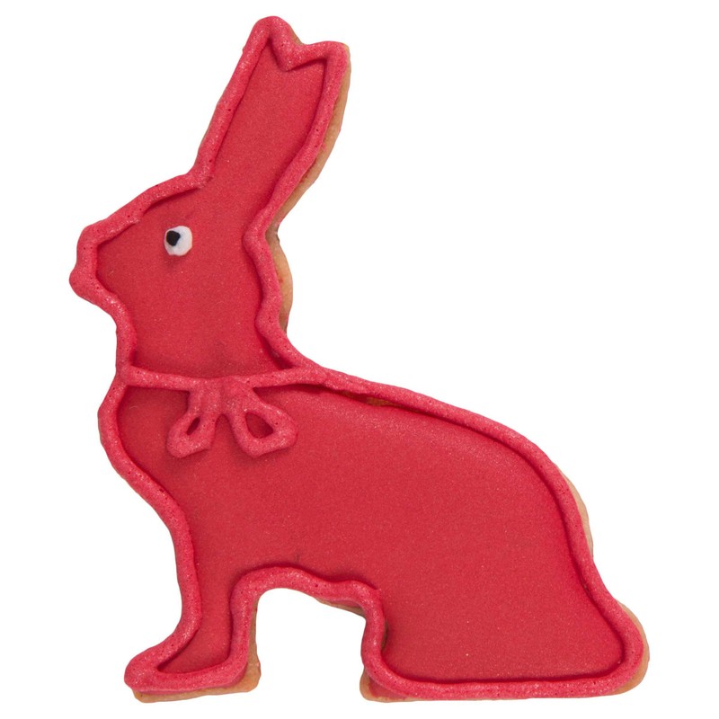 Staedter Sitting Rabbit Cookie Cutter, Silver