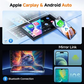 [4G+64G] Car Radio for Toyota Hilux 2015-2020 with Bluetooth GPS Wireless Carplay Android Auto, Hodozzy 10.1" Touch Screen Radio with WiFi FM/RDS Radio, DSP/USB/SWC, Camera