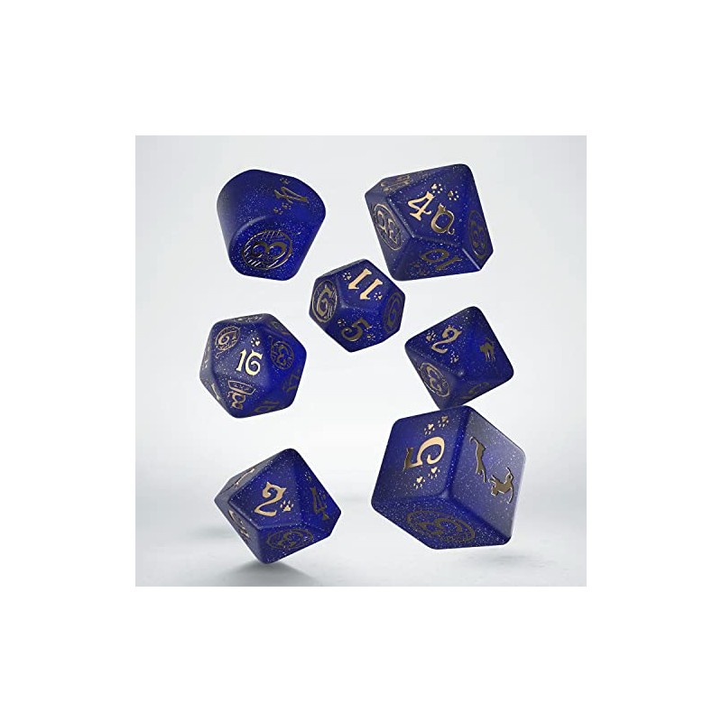 rcat04 - set 7 dadi - cats modern dice set:
