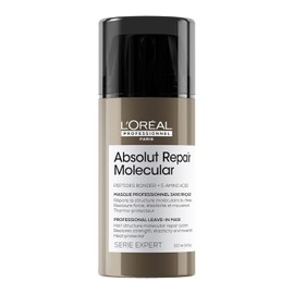 L'Oréal Professionnel Paris Absolut Repair Molecular Mascarilla | Mascarilla sin enjuague reparadora | Protección Térmica | Efecto Anti-Frizz | Para cabello muy dañado | Con tecnología 2% reparador de péptidos + 5 aminoácidos