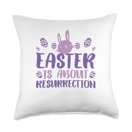 Religious Christians Easter & Egg Hunting Resurrection, Jesus Easter Christian Throw Pillow, 18x18, Multicolor