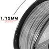 HATCHBOX 1.75mm Cool Gray TPU 3D Printer Filament Shore 95A,