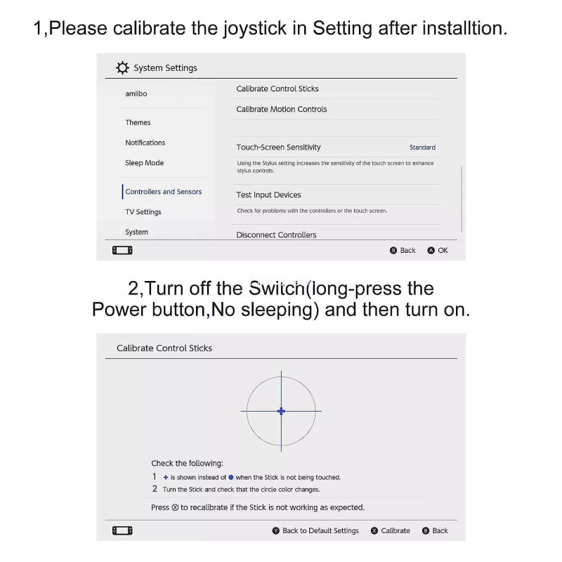 Gulikit Switch Joystick Replacement,No Drift, Hall Thumb Stick for Switch
