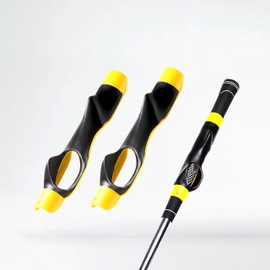 Golf Grip Trainer, Golf Swing Trainer, Golf Grip Kit, Right Handed Golf Club Grip Trainer for Improving Hand Posture, Helps Train Proper Hand Posture (yellow)