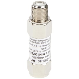 Wentronic 67237-GB Mini Coaxial Cable Amplifier 18DB (DVB-T/SAT) F Plug to F Jack (5-2300 MHz)