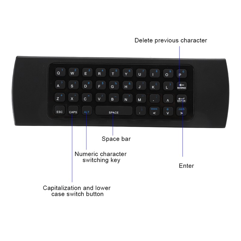 2.4G Wireless Flying Mouse Remote Control Adjustable Infrared Setting MultiFunction