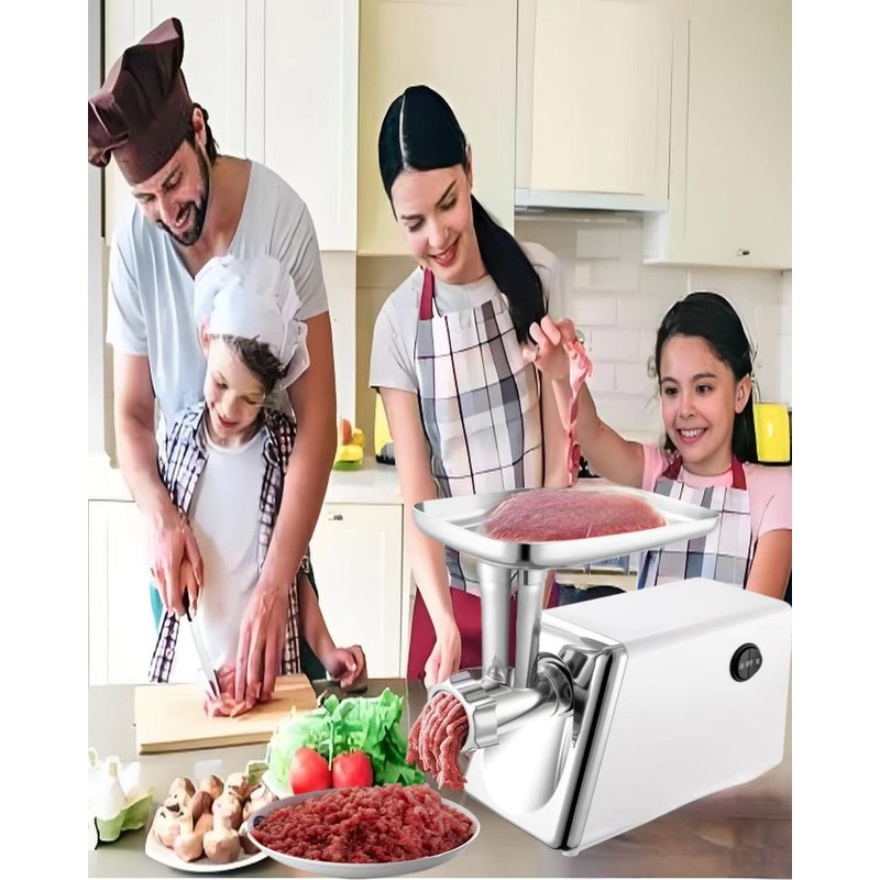 Zuguachi Electric Meat Grinder, Multifunctional Household Food Processing Machine, Stainless