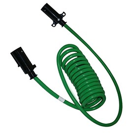 Stallion Power Truck Electrical Coiled Cable - ABS Duty - 40" Long Leads & 2 Plugs - 15 ft.