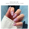 JMEOWIO Nagelfolie UV Härtend Rosa Katzenauge UV Gel Nail Strips