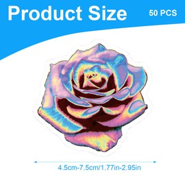 AORHOFJ Pack of 50 Neon Stickers, Waterproof Vinyl Stickers, Decals for Laptop, Cool Graffiti Stickers, Skateboard Scrapbook, Diary Cup, Moped, Bicycle Suitcase