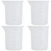 JOONOR 4PCS Silicone Measuring Cups with Scale,Nonstick Reusable Silicone Mixing