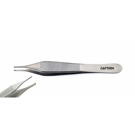 AFTREN High Precision Stainless Steel Fist Aid Tweezers Straight and Durable Serrated tip for Using Scientific Laboratory Items Tissue Dressing Tweezers