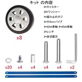 Suitcase Caster Replacement, Luggage Tire Replacement Wheel Repair Carry Bag Wheel, Silent Two-Wheel Repair Kit, Outer Diameter 2.2 inches (55 mm), 8 Pieces