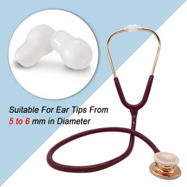 Stethoscope Ear Tips Replacement Stethoscope Parts Compatible for Littmann Stethoscopes Ear Pieces Fits Classic 3 /Cardiology 3 /Cardiology 4/Cardiology III & IV (white)