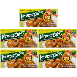 Vermont Curry 5 Japanese Vermont Curry Roux Sauce Apple Honey Medium Hot House Foods カレールー 中辛