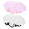 Minkissy Waterproof Shower Cap Soft Elastic Double Layer Hair Protection