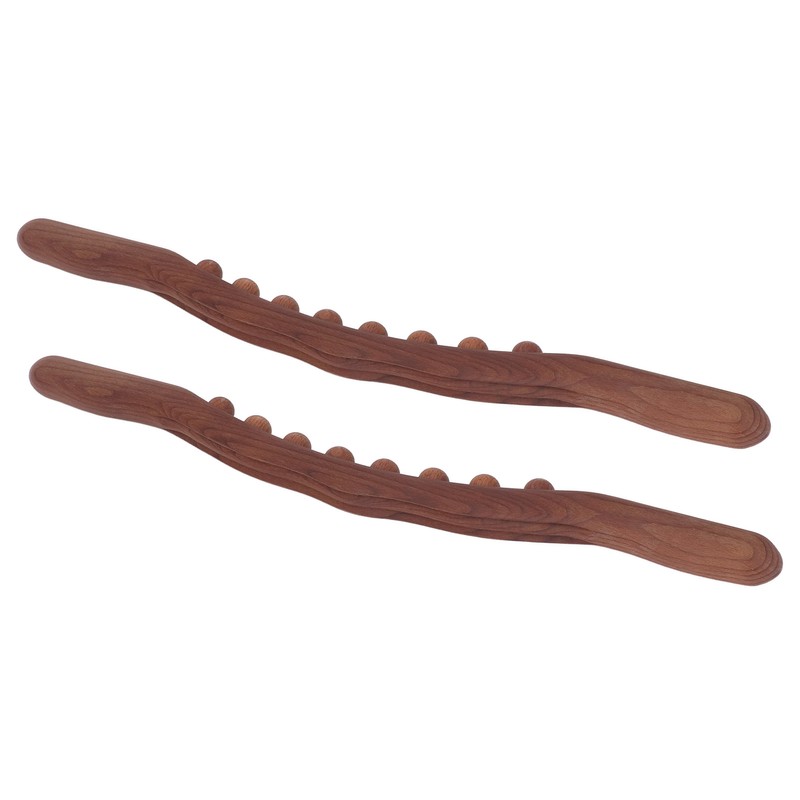 2Pcs Wooden Scraping Stick 8 Massage Dots Large Contact Multifunction