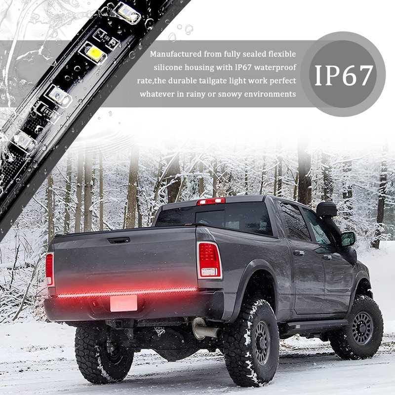 Truck Tailgate Light Bar, LED Single Row Tailgate Light Strip
