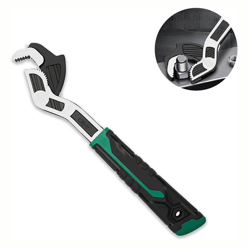 Vkyipg 6Inch Adjustable Wrench,Auto Size Adjusting Wrench,Self-Adjusting Quick Wrench,Multi-Size Spring